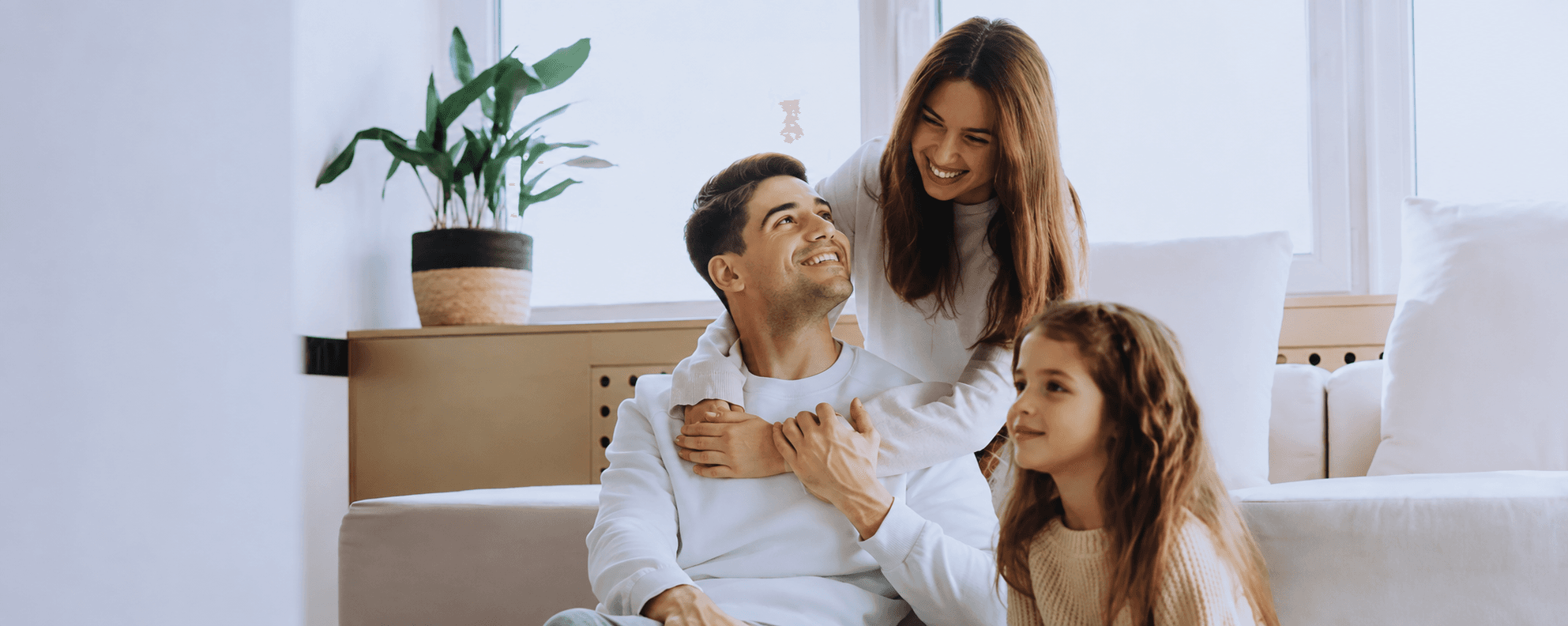 Family enjoying a comfortable indoor environment